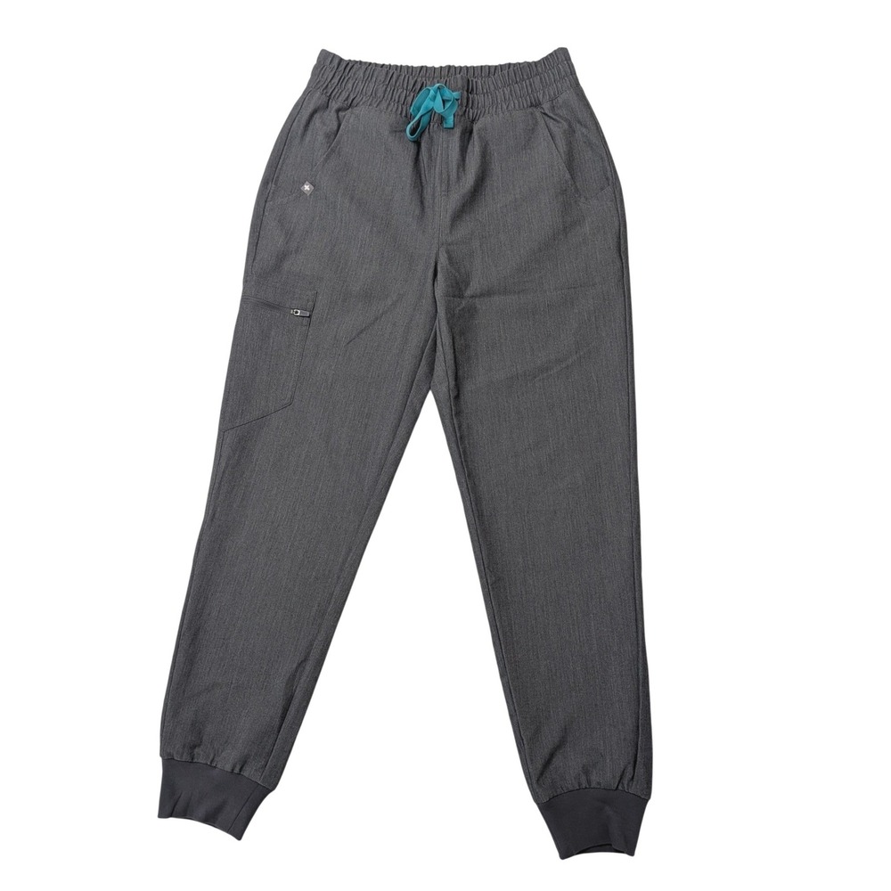 FIGS Zamora‎ High Waisted Jogger Scrub Pants Women XS Petite Graphite Gray NWT